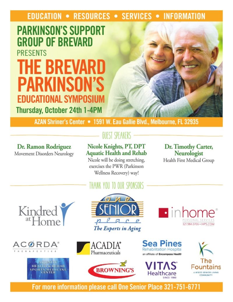 Parkinson's Educational Symposium Offers Hope Oct. 24 in Melbourne