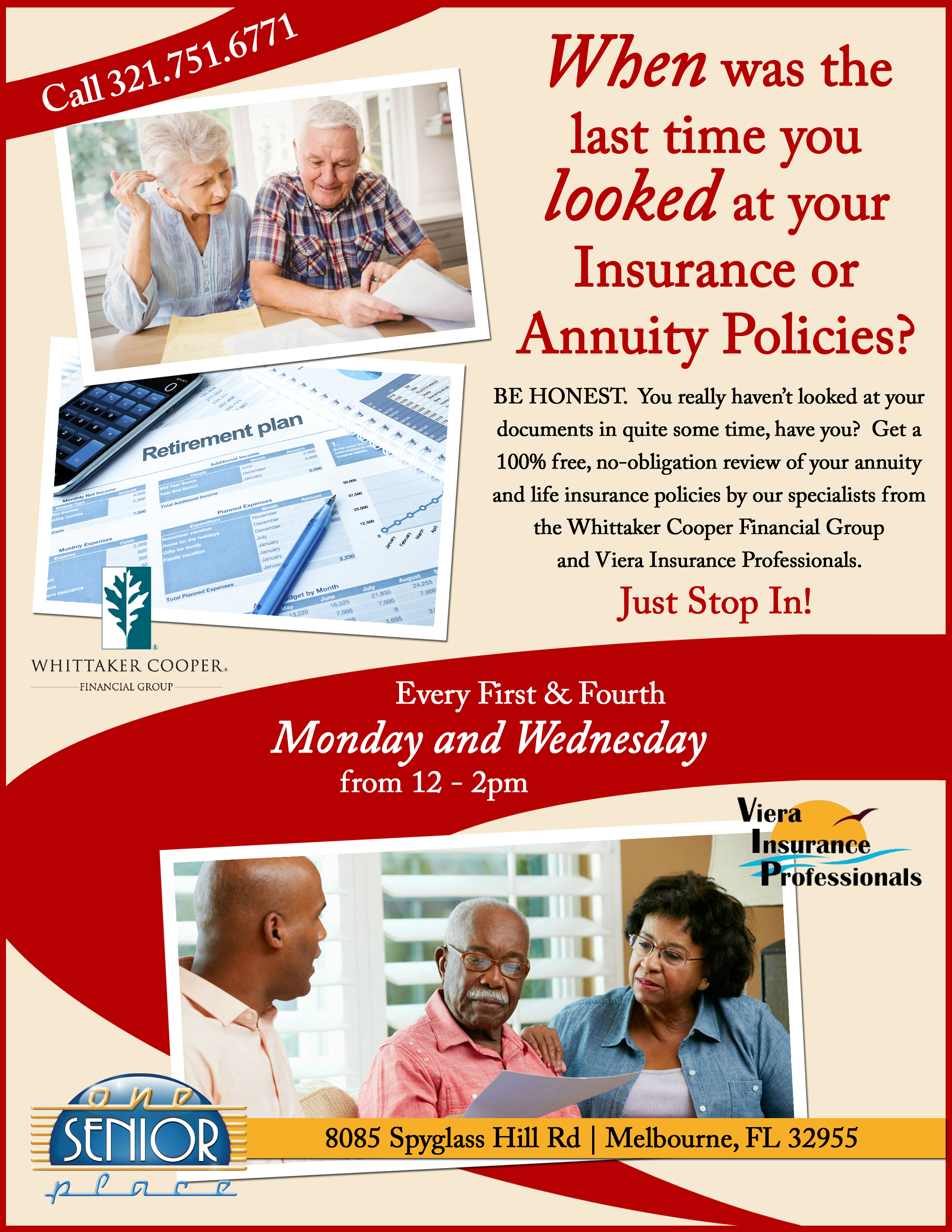 CANCELLED - Annuity and Life Insurance Check Up