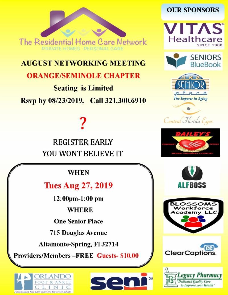 Residential Home Care Network Orange/Seminole Chapter Meeting