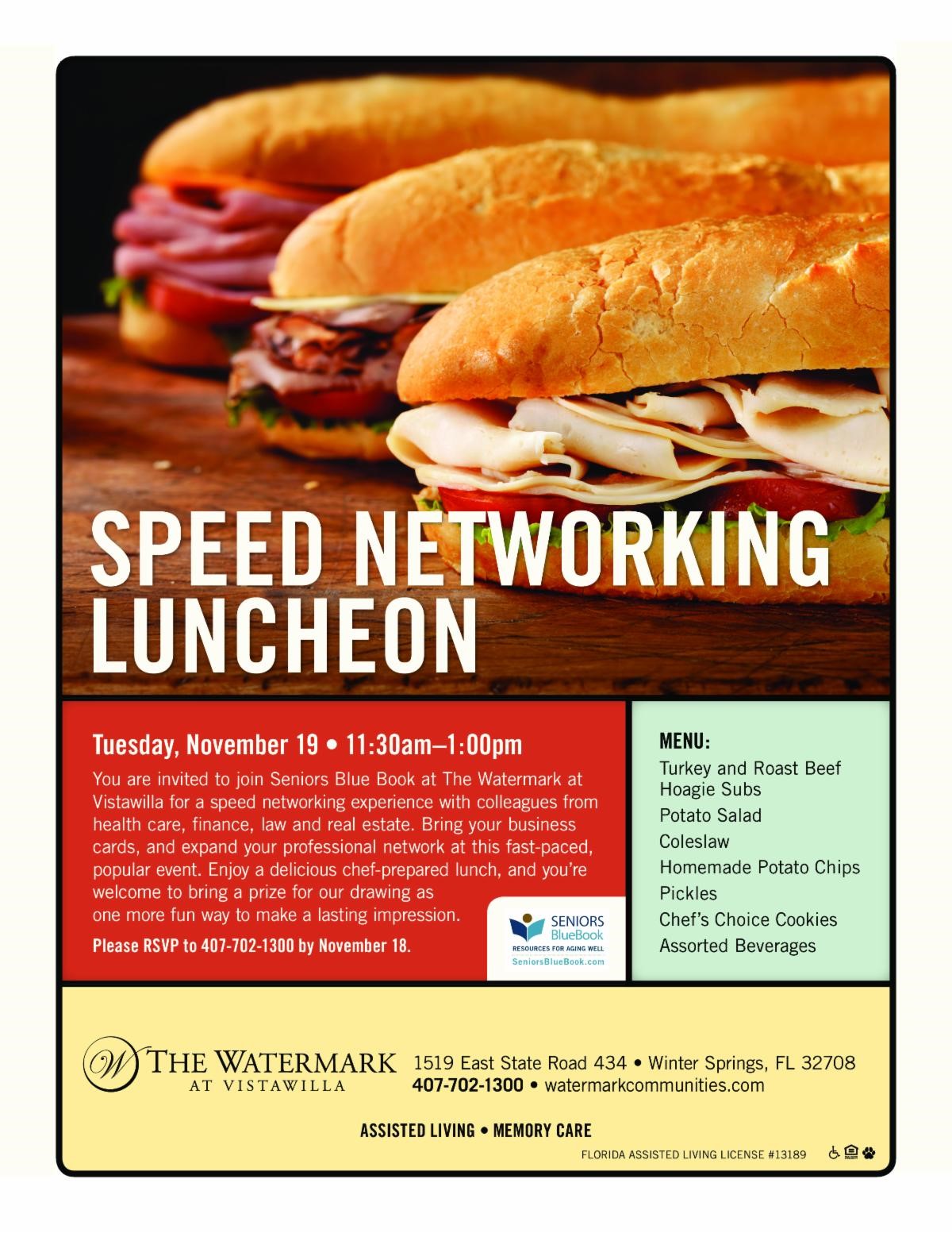 Seniors Blue Book Speed Networking Luncheon at The Watermark