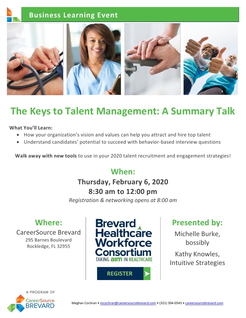 The Keys to Talent Management: A Summary Talk at CareerSource Brevard
