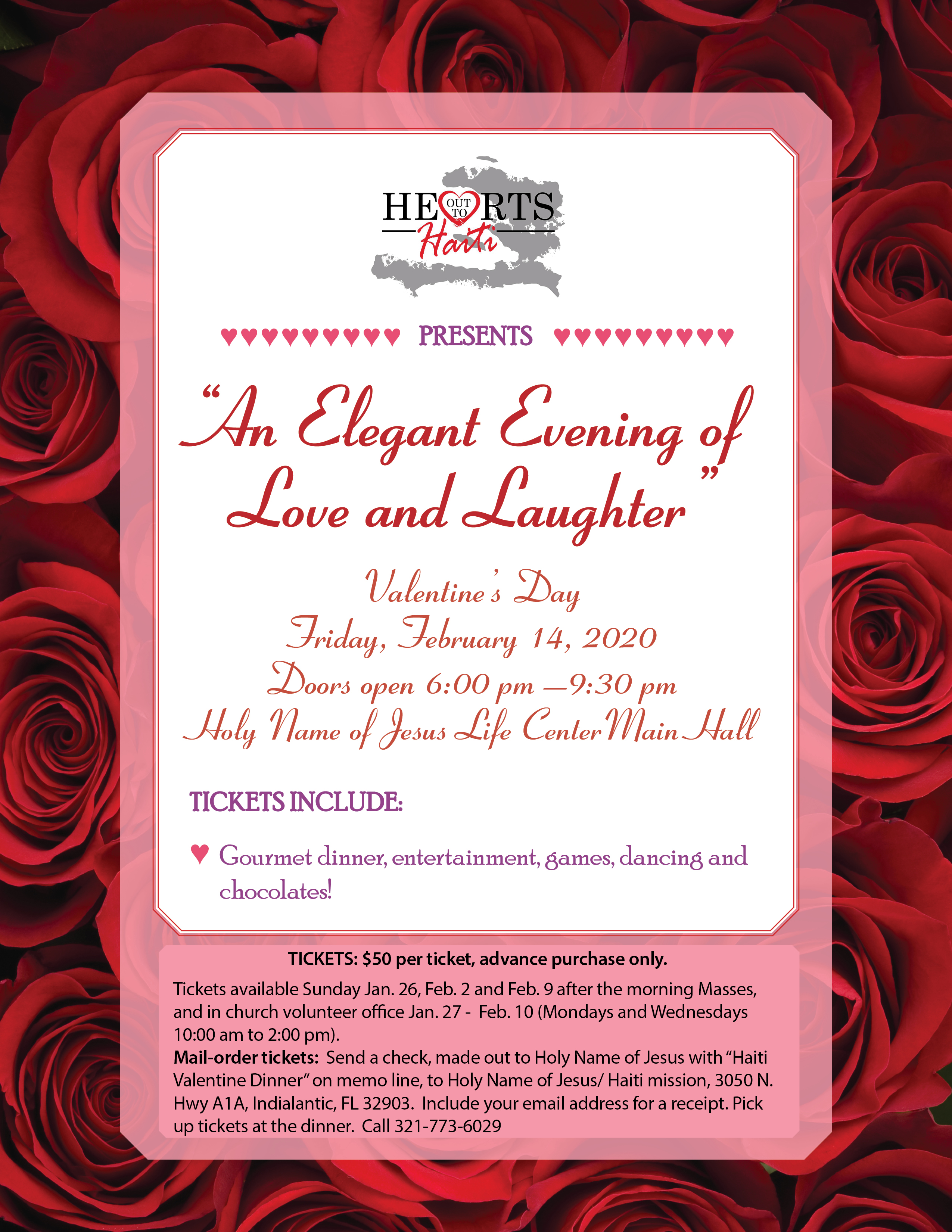 'An Elegant Evening of Love and Laughter' at Holy Name of Jesus Life Center
