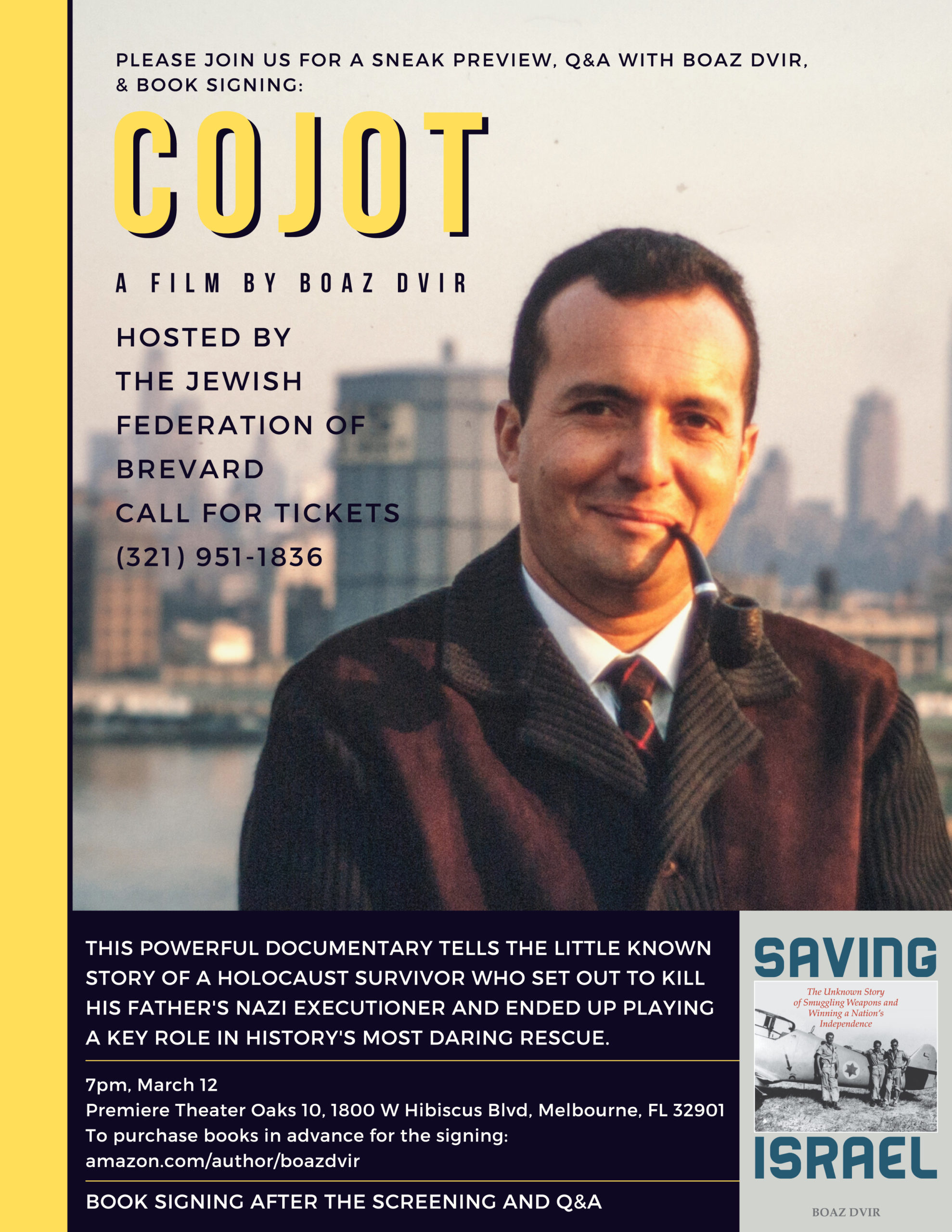 Jewish Federation of Brevard Hosts Preview of 'Cojot' on March 12 in Melbourne 
