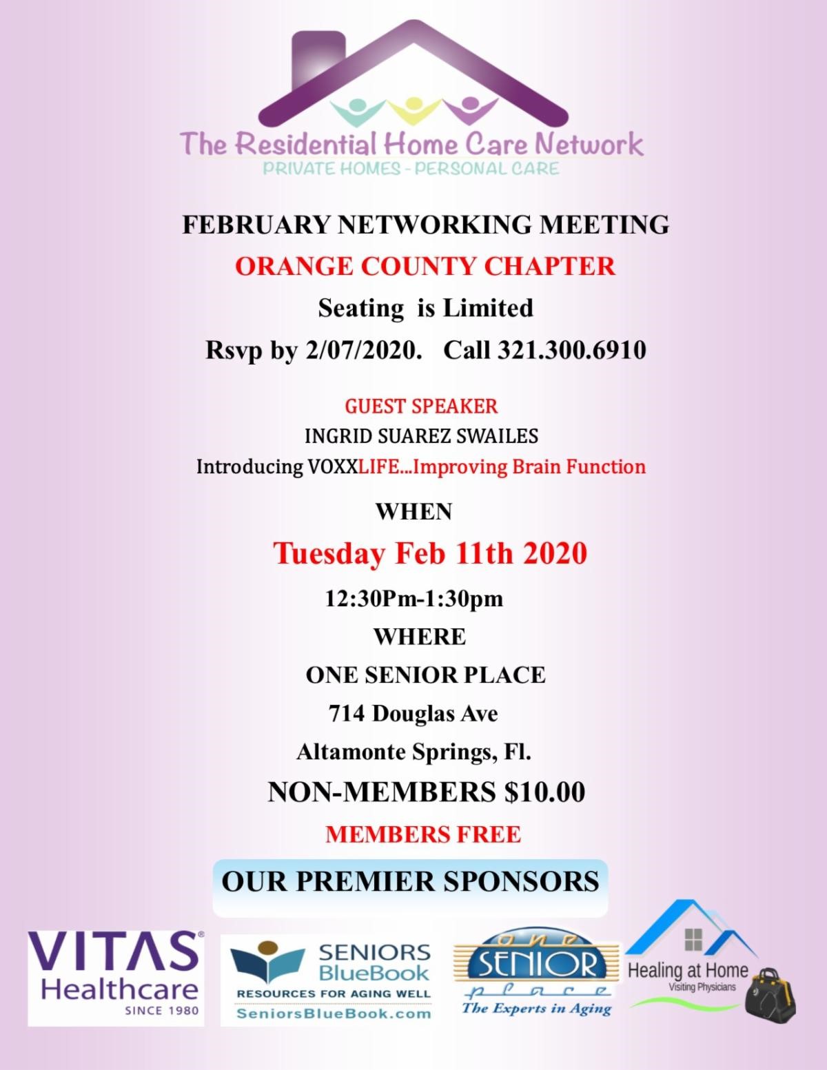 The Residential Home Care Network - Orange County Chapter Meeting
