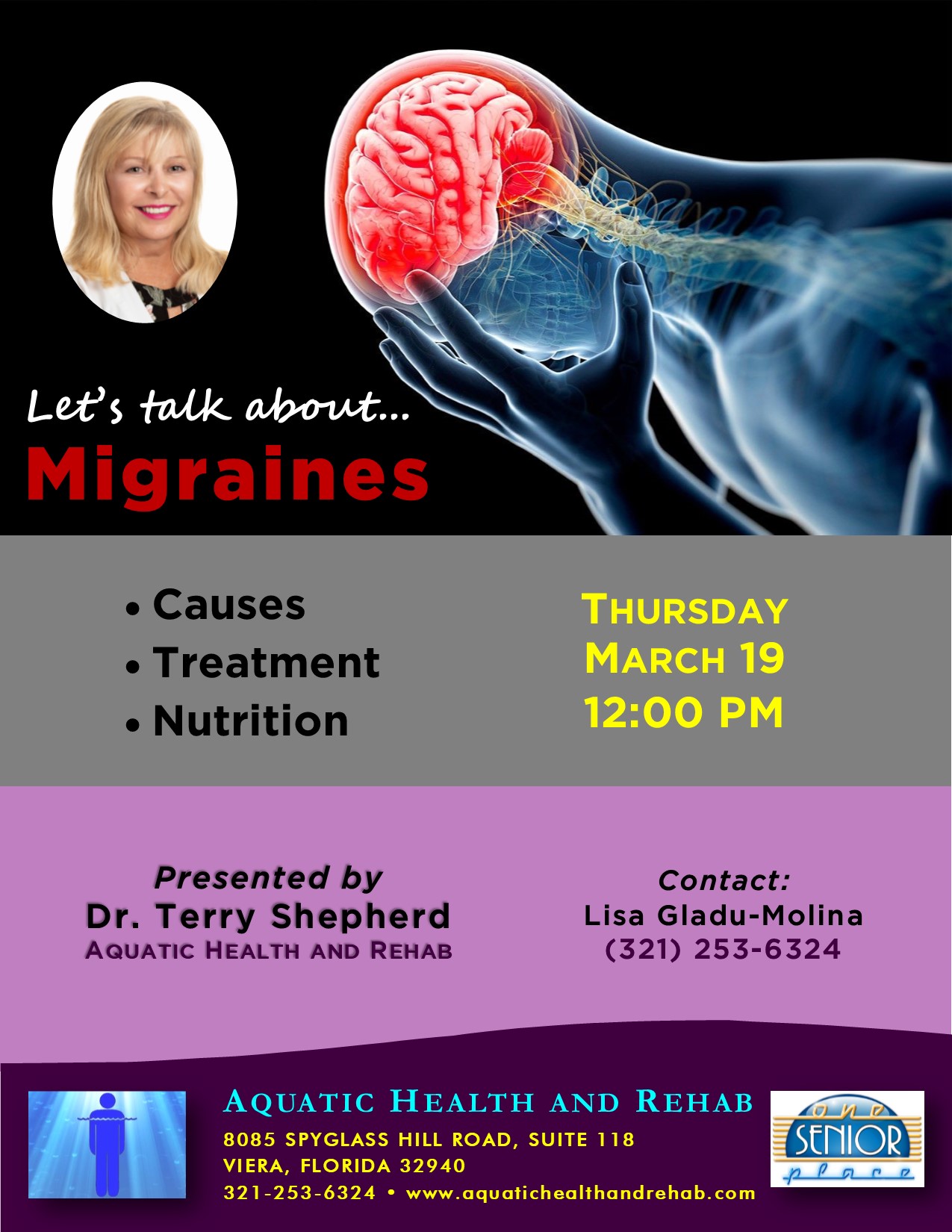 Migraines presented by Aquatic Health and Rehab