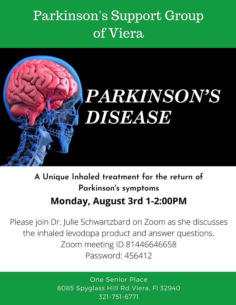 VIRTUAL Parkinson's Disease, Zoom Meeting, Parkinson's Support Group