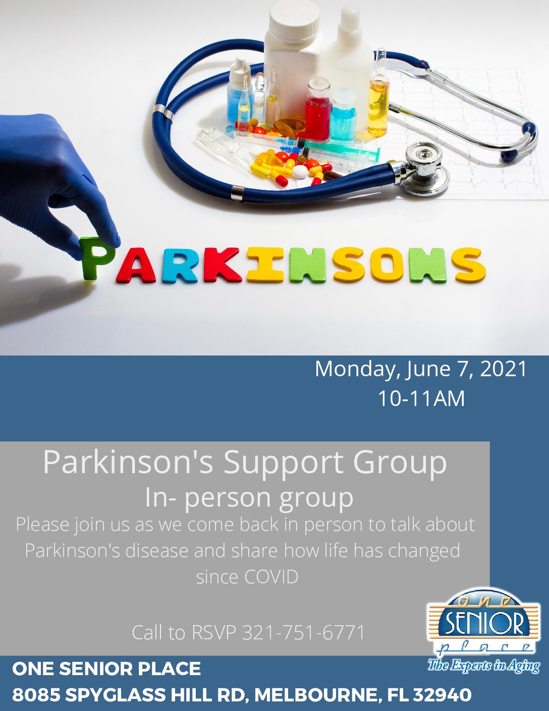 Parkinson's Support Group One Senior Place