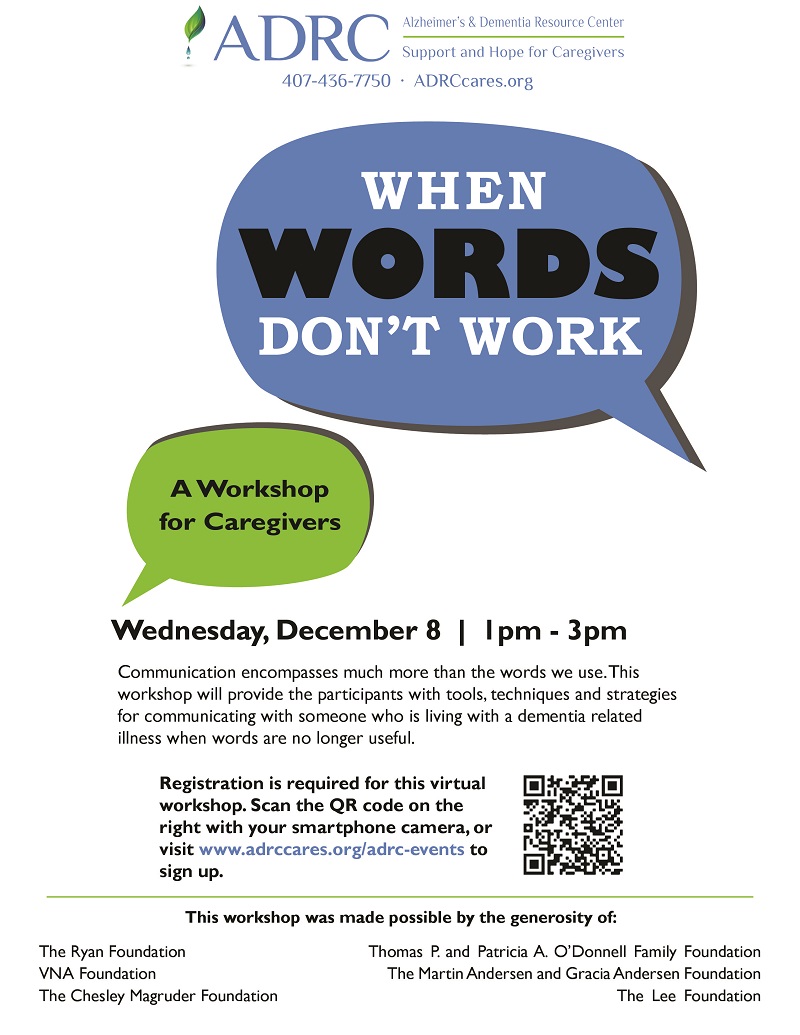 When Words Do Not Work One Senior Place