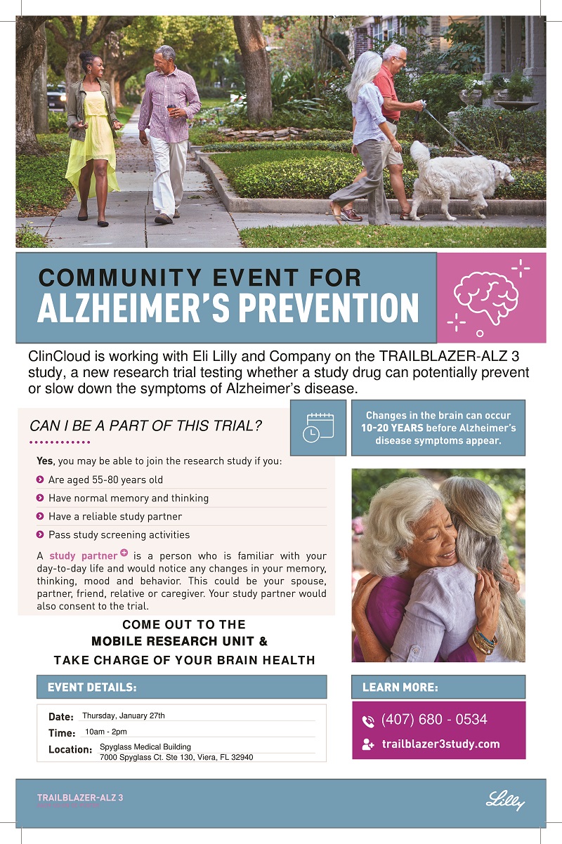 Community Event for Alzheimer's Prevention hosted by ClinCloud Viera