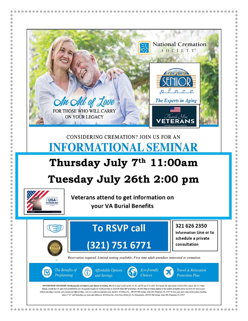 Benefits of Pre-Planning Your Cremation? Join us for as Informational Seminar - National Cremation Society