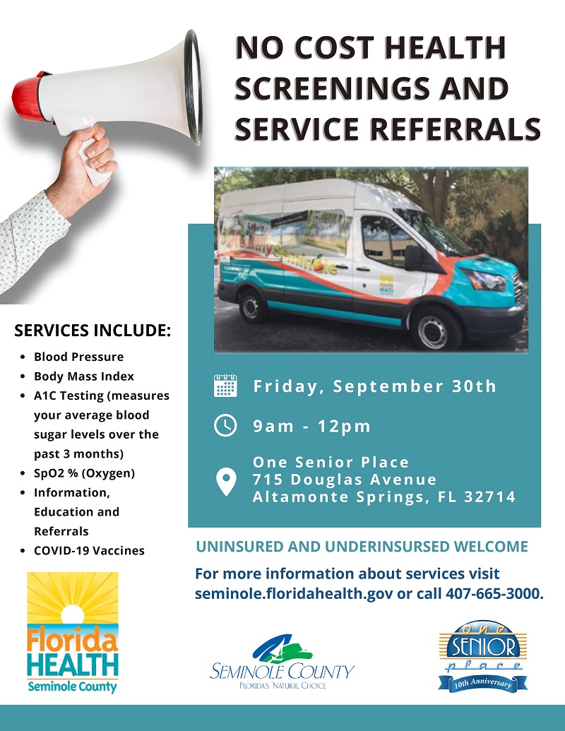 NO Cost Health Screenings and Service Referrals