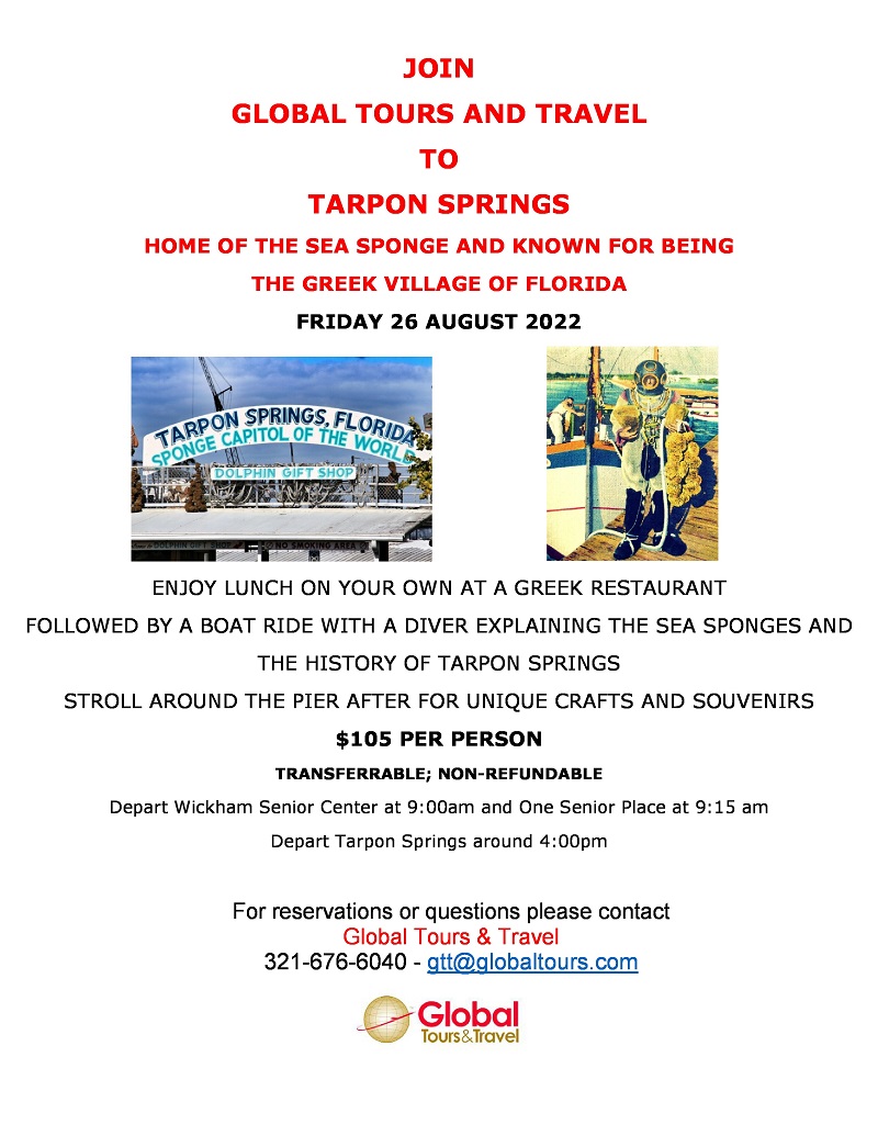 Global Tours & Travel Tarpon Springs Trip