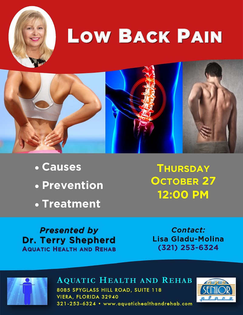 Low Back Pain presented by Aquatic Health and Rehab