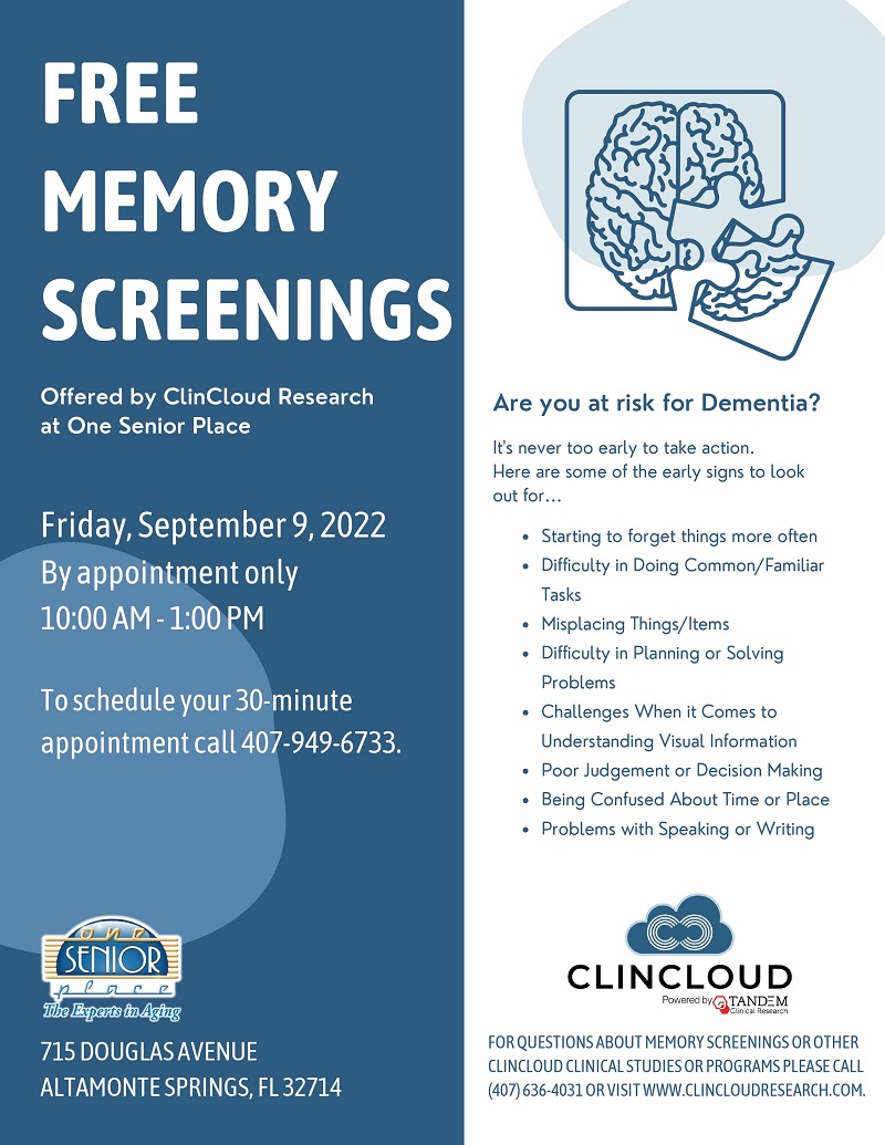 FREE Memory Screenings