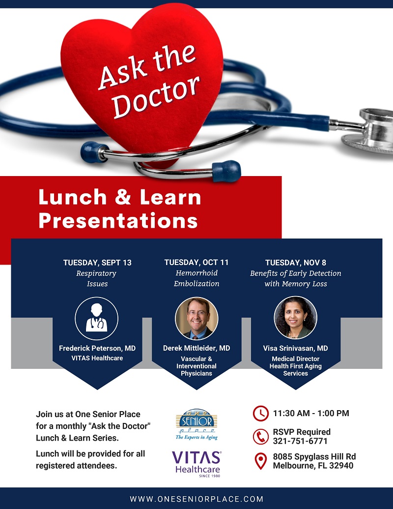 Respiratory Issues, Ask the Doctor Lunch & Learn Series presented by Frederick Peterson, MD with VITAS Healthcare