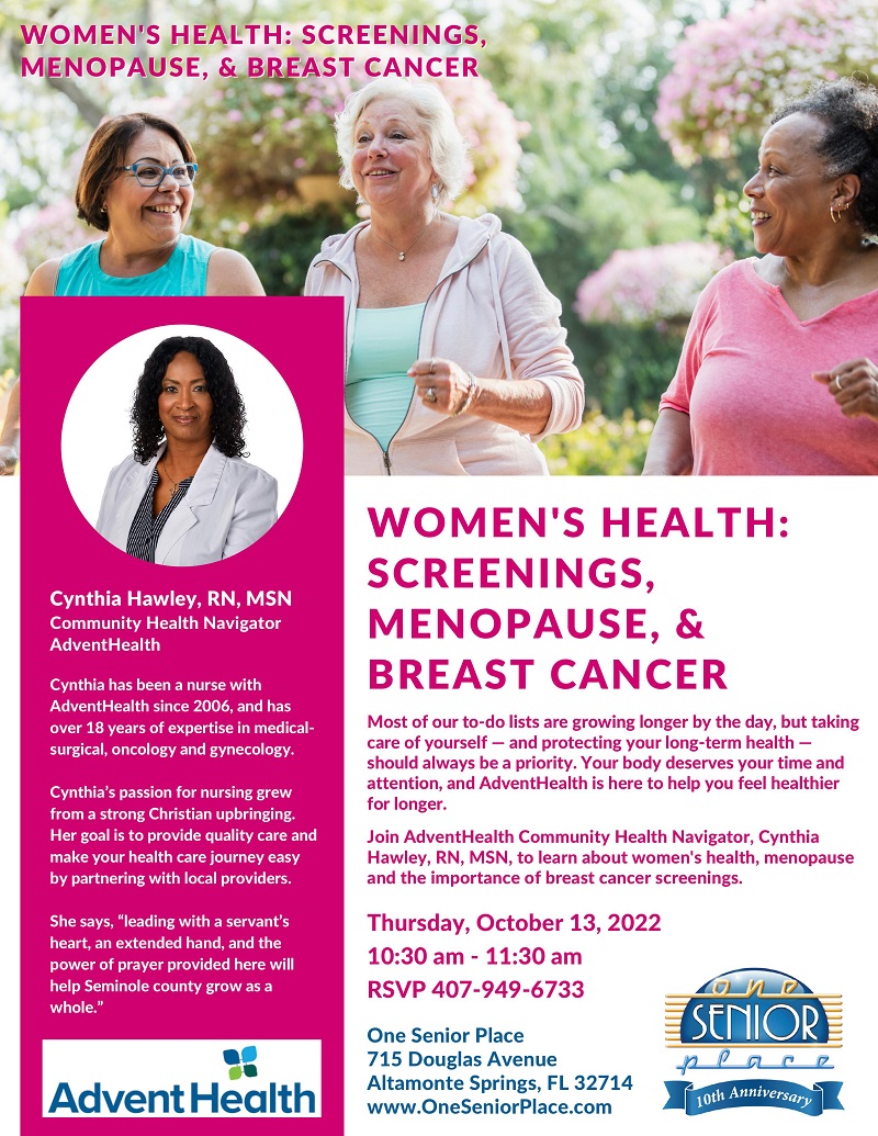 Women's Health: Screenings, Menopause & Breast Cancer