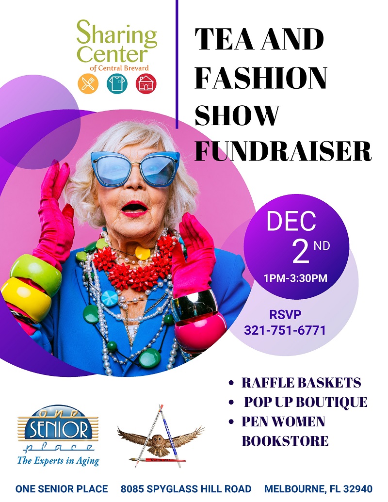 EVENT FULL Tea & Fashion Show Fundraiser, One Senior Place and Cape Canaveral Women's Pen Group