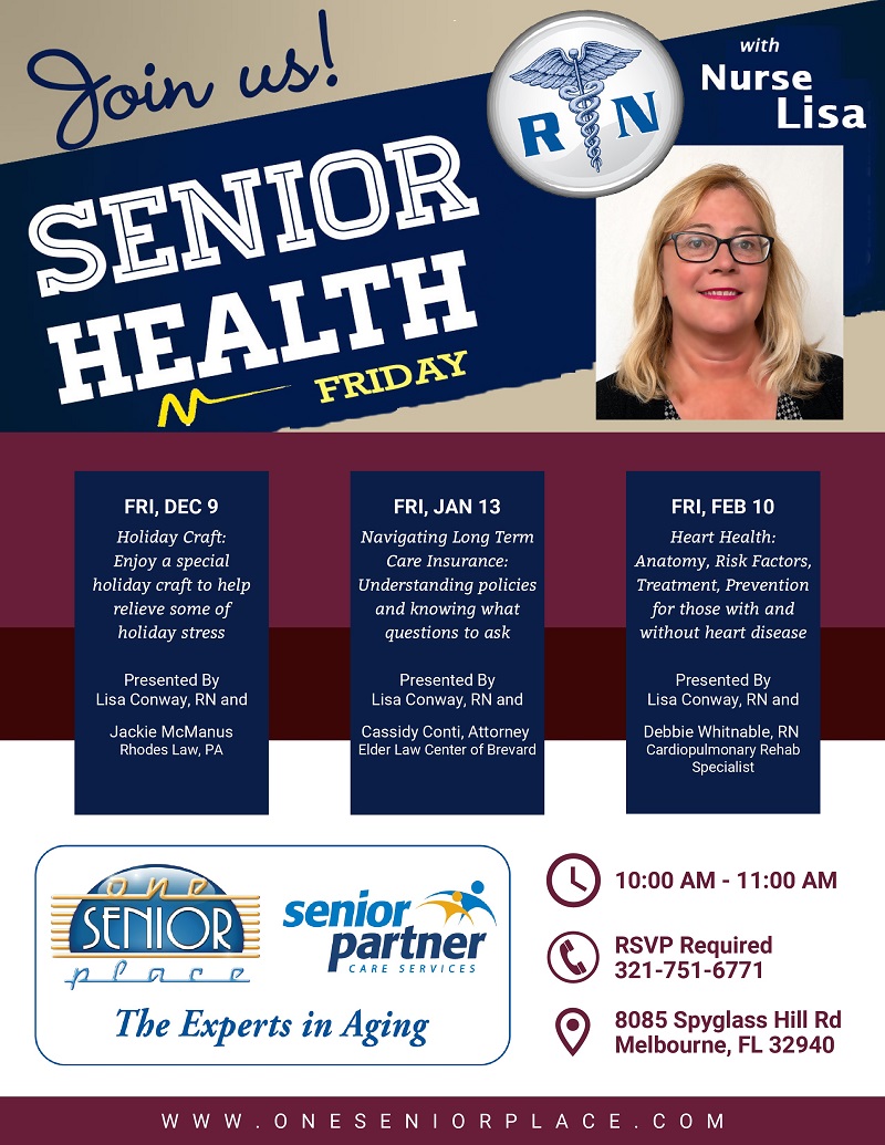 Navigating Long Term Care Insurance: Understanding policies and knowing what questions to ask, Senior Health Friday with Nurse Lisa