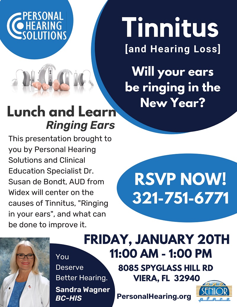 Will your ears be ringing in the New Year?, Tinnitus [and Hearing Loss] presented by Personal Hearing Solutions