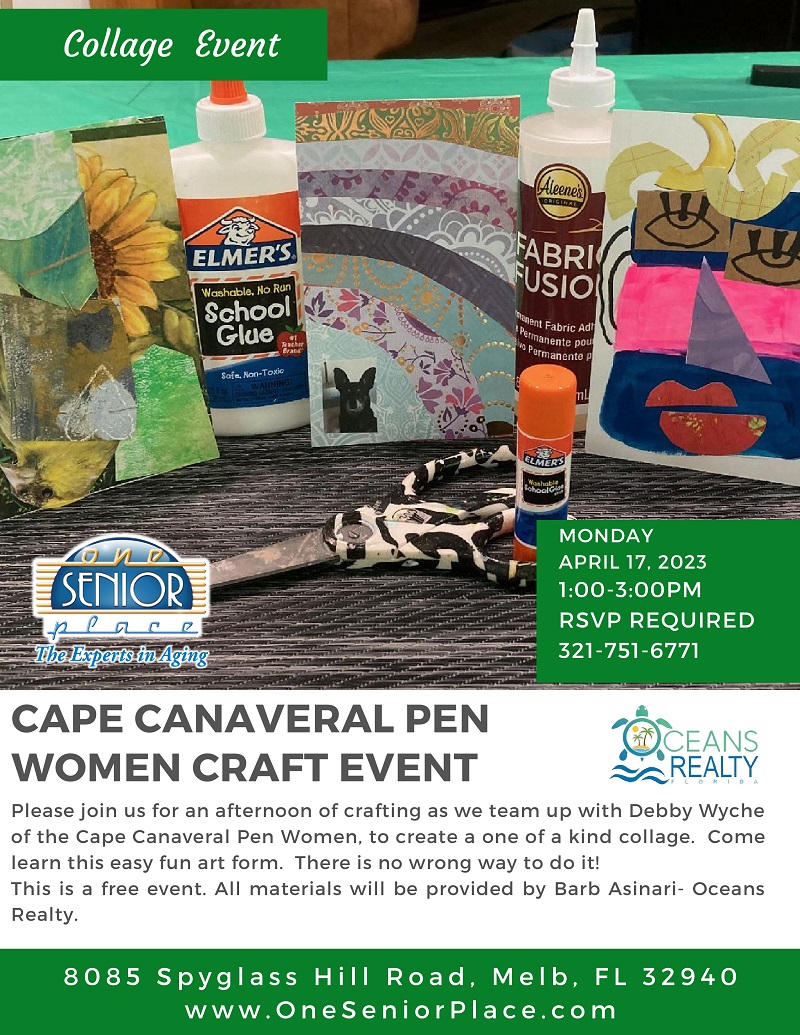 Collage Event - Art Class, One Senior Place and The Cape Canaveral Women Pen Women's Group