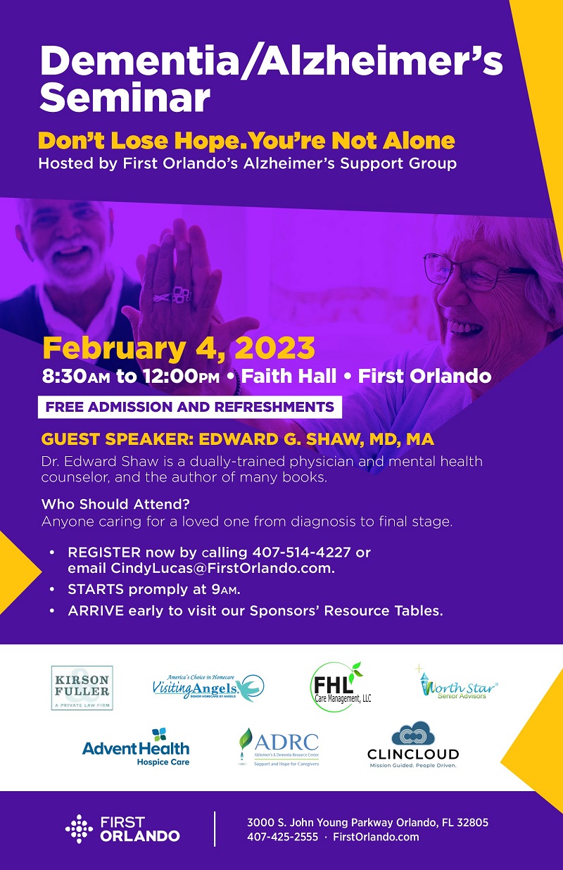 Dementia Alzheimer's Seminar - One Senior Place