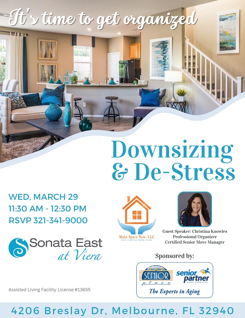 Downsizing & De-Stress Time to Get Organized with Sonata East at Viera