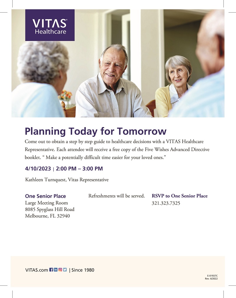 Planning Today for Tomorrow, Presented by VITAS Healthcare