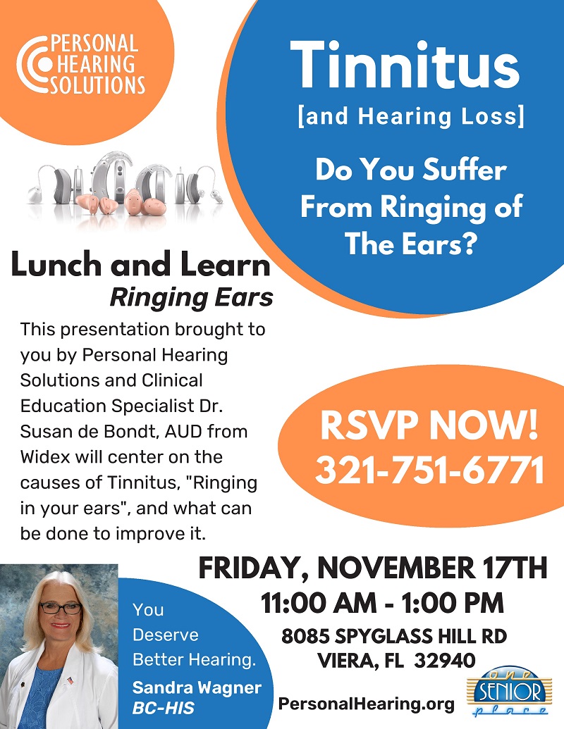 Tinnitus [and Hearing Loss] Do You Suffer From Ringing of The Ears? presented by Personal Hearing Solutions