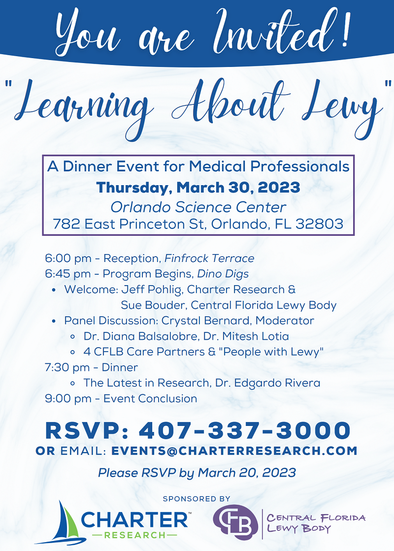 Dinner Event for Medical Professionals: Learning about Lewy