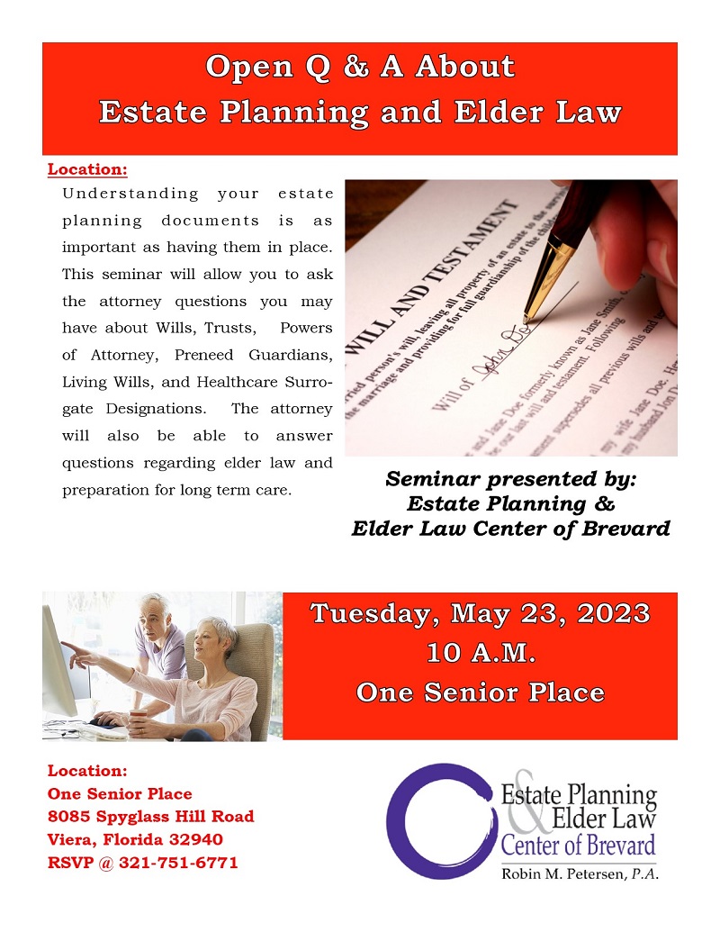 Open Q & A About Estate Planning and Elder Law
